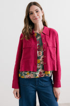 Lily & Me Grasslands Linen Jacket ~ Navy or Boysenberry