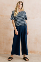 Lily & Me Summer Linen Trousers ~ Navy or Boysenberry