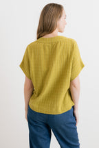 Lily & Me Orchard Textured Seersucker Blouse ~ Lime or White