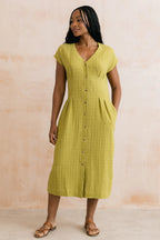 Lily & Me Drift Seersucker Midi Dress ~ Lime