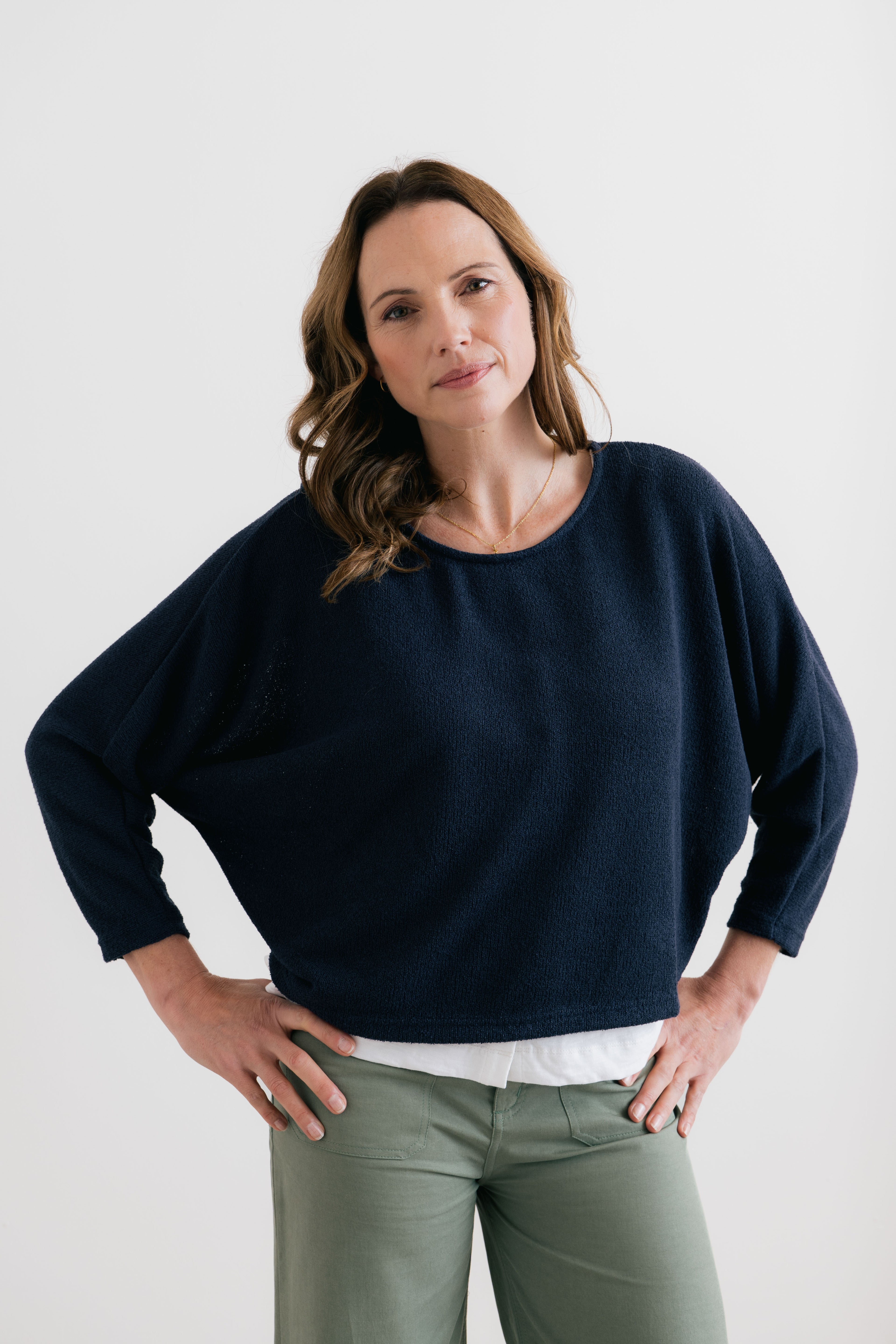 Lily & Me Penny Batwing Cross-Over Jumper
