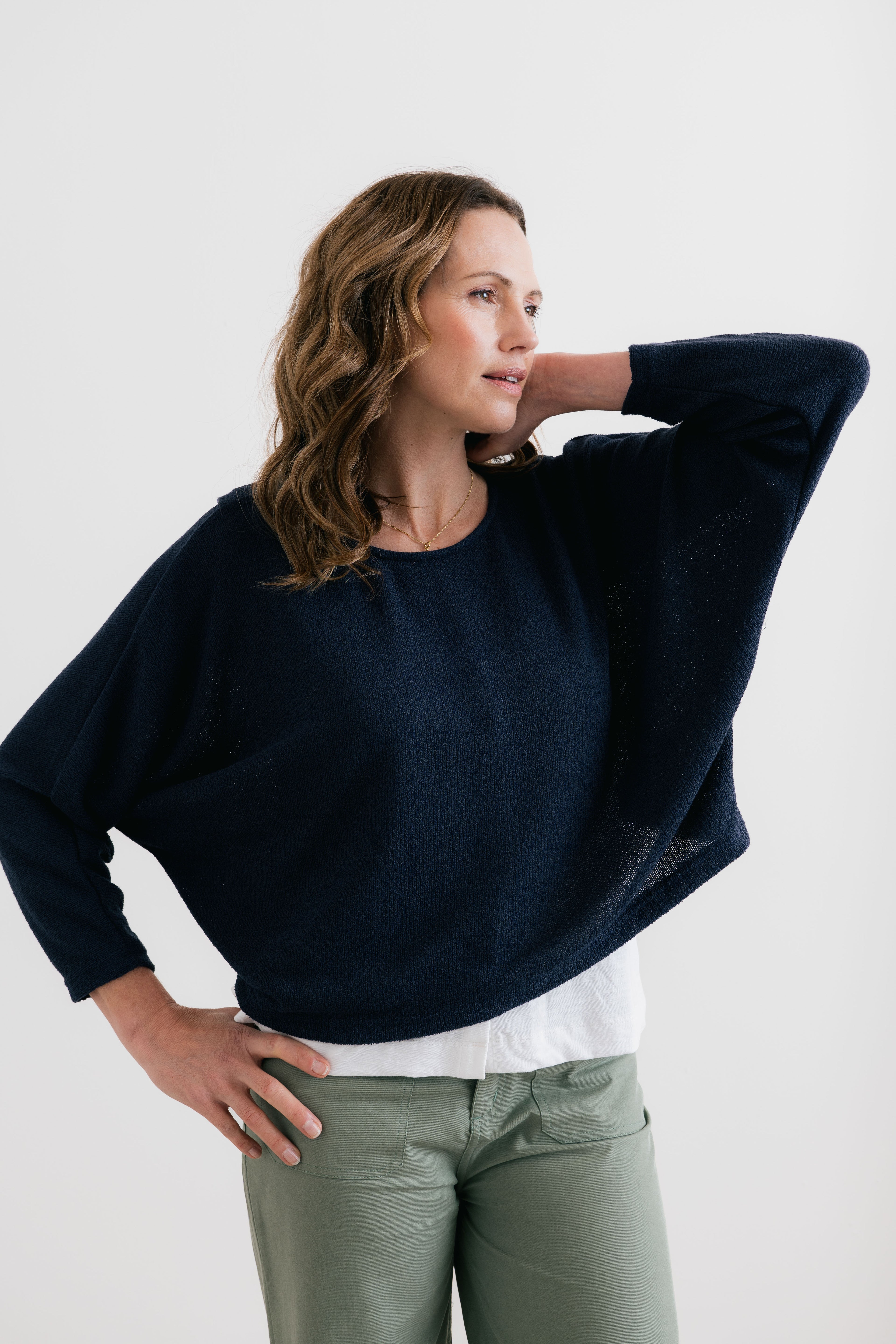 Lily & Me Penny Batwing Cross-Over Jumper