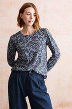 Lily & Me Caroline Organic Cotton Jersey Poppy Floral Top