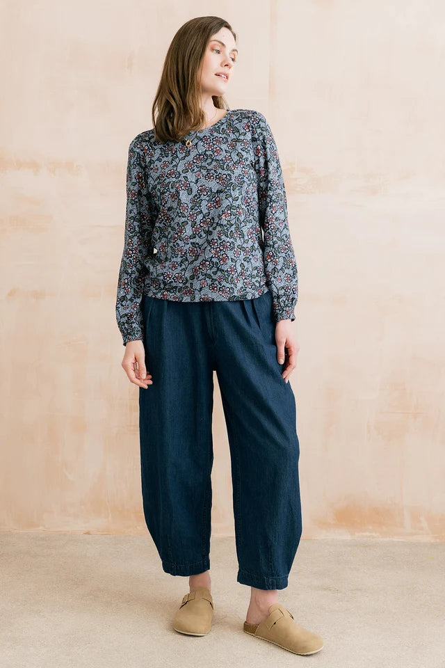 Lily & Me Caroline Organic Cotton Jersey Poppy Floral Top