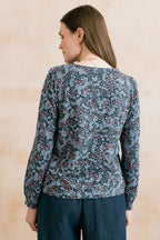 Lily & Me Caroline Organic Cotton Jersey Poppy Floral Top