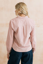 Lily & Me Ana Fine Cotton Needlecord Shirt Jacket - White or Blush