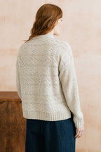 Lily & Me Sonia Ecru Fleck Cotton Blend Fisherman's Jumper