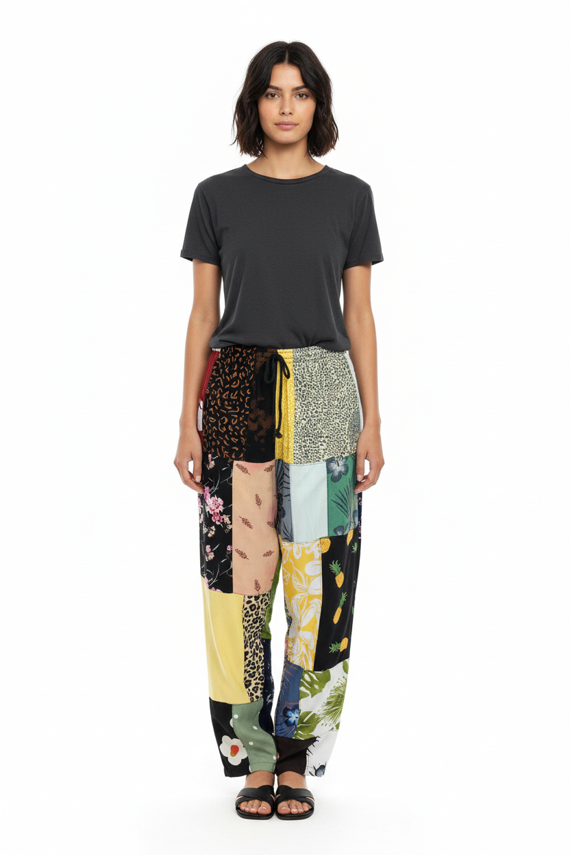Gringo Fairtrade Indonesian Patchwork Trousers ~ Medium