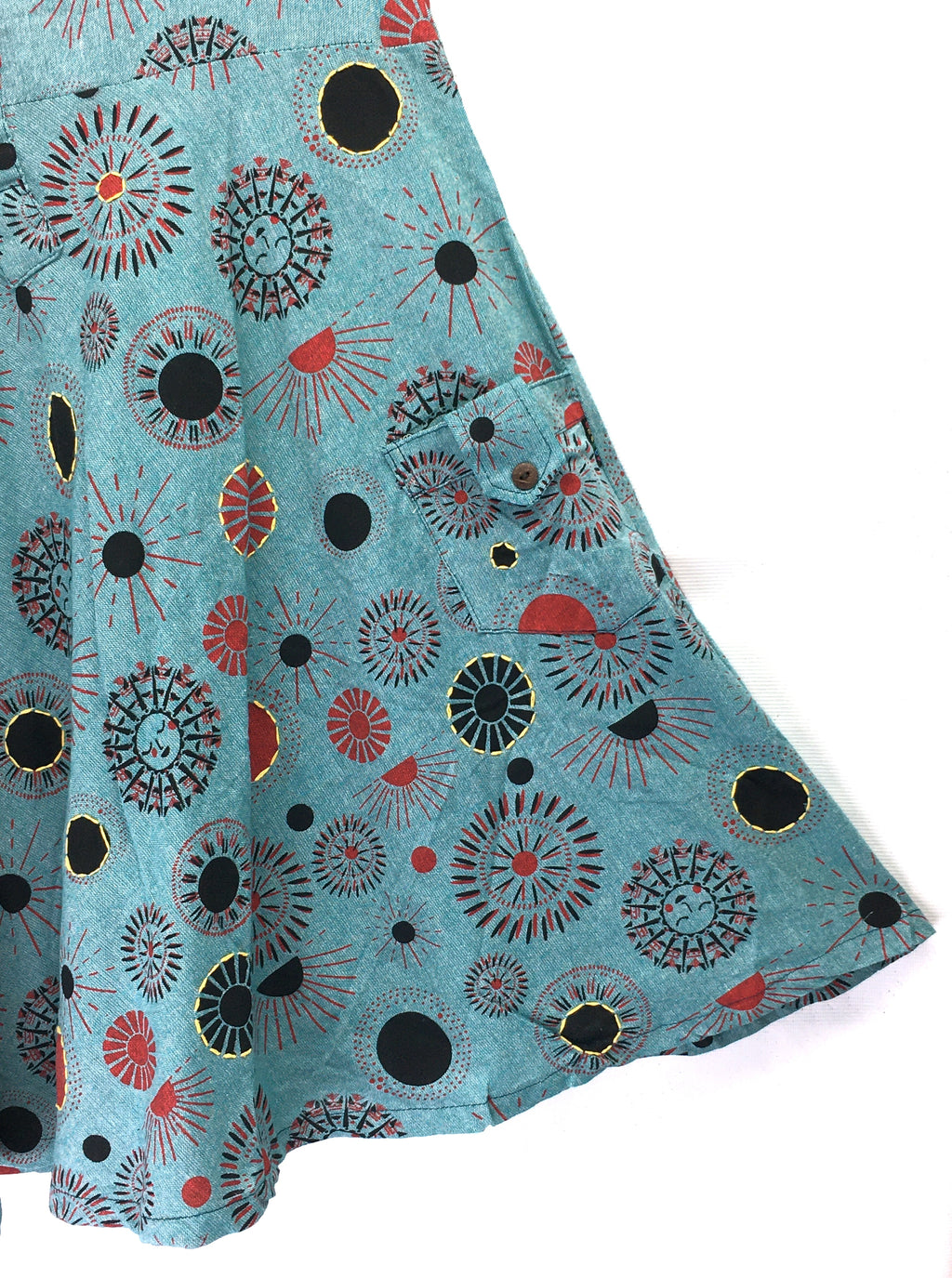 Gringo Fairtrade Smiling Sun Dress ~ Aqua, Blue or Purple
