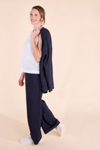 Nomads Fluid Navy Linen Trousers