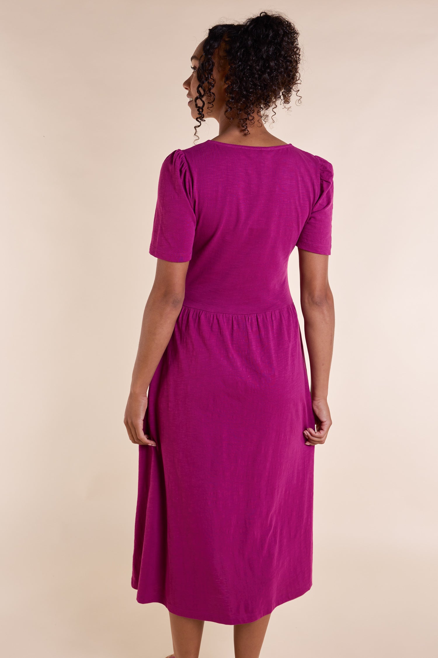 Nomads Cotton Slub Dress ~ Pansy or Tangerine