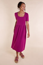 Nomads Cotton Slub Dress ~ Pansy or Tangerine