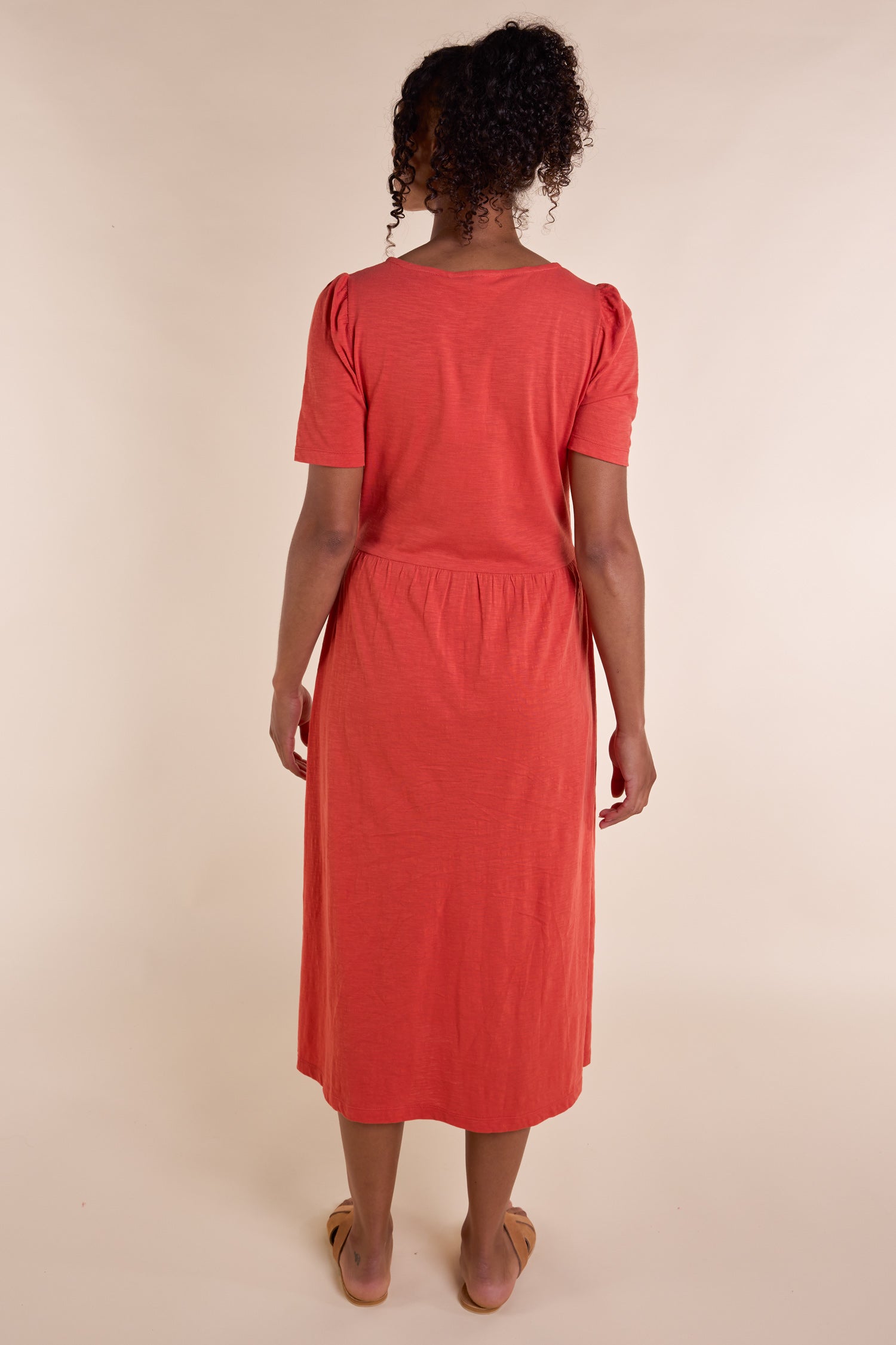 Nomads Cotton Slub Dress ~ Pansy or Tangerine