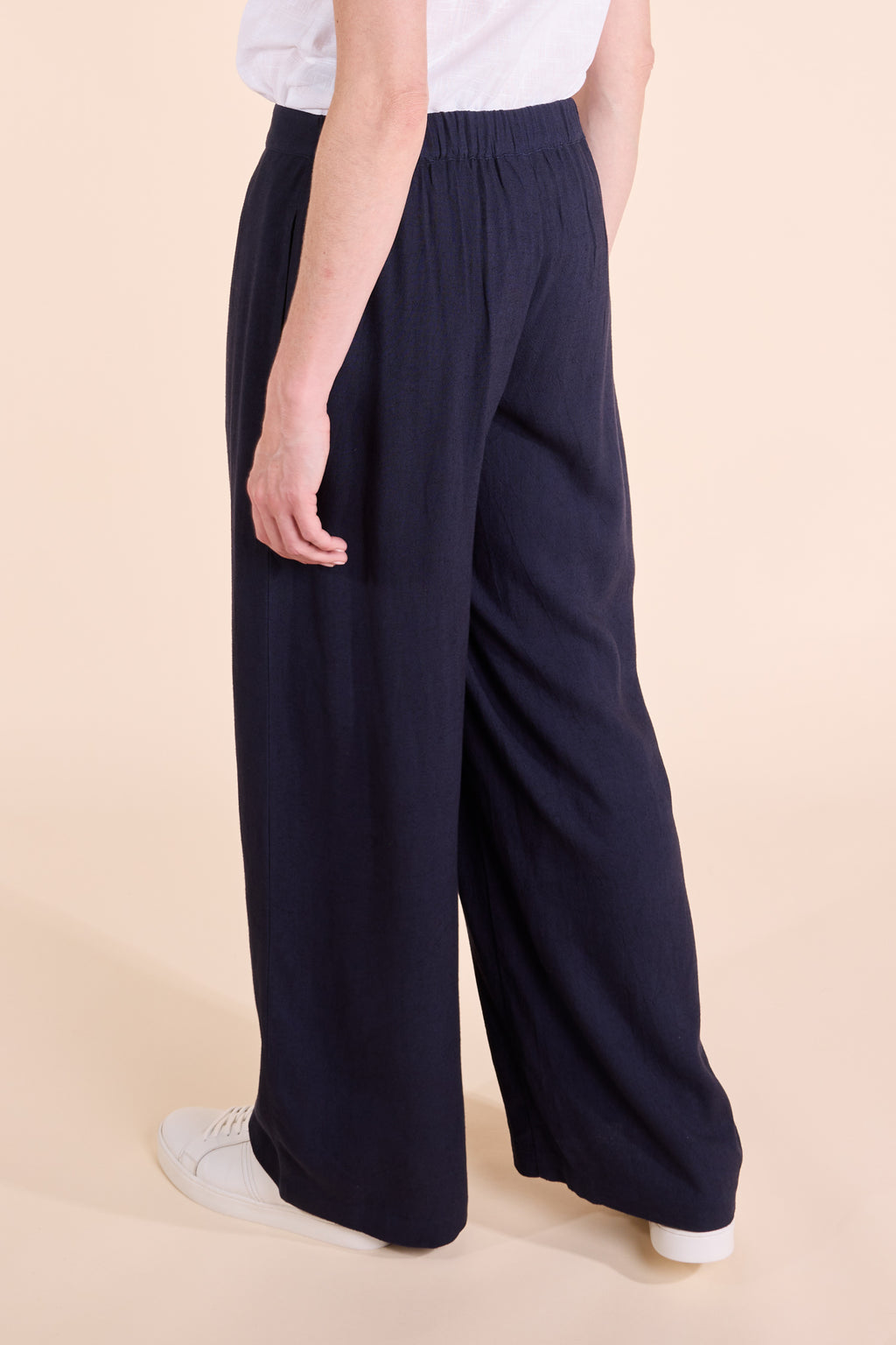 Nomads Fluid Navy Linen Trousers