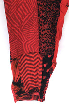 Gringo Fairtrade Indonesian Patchwork Trousers Red ~ Large