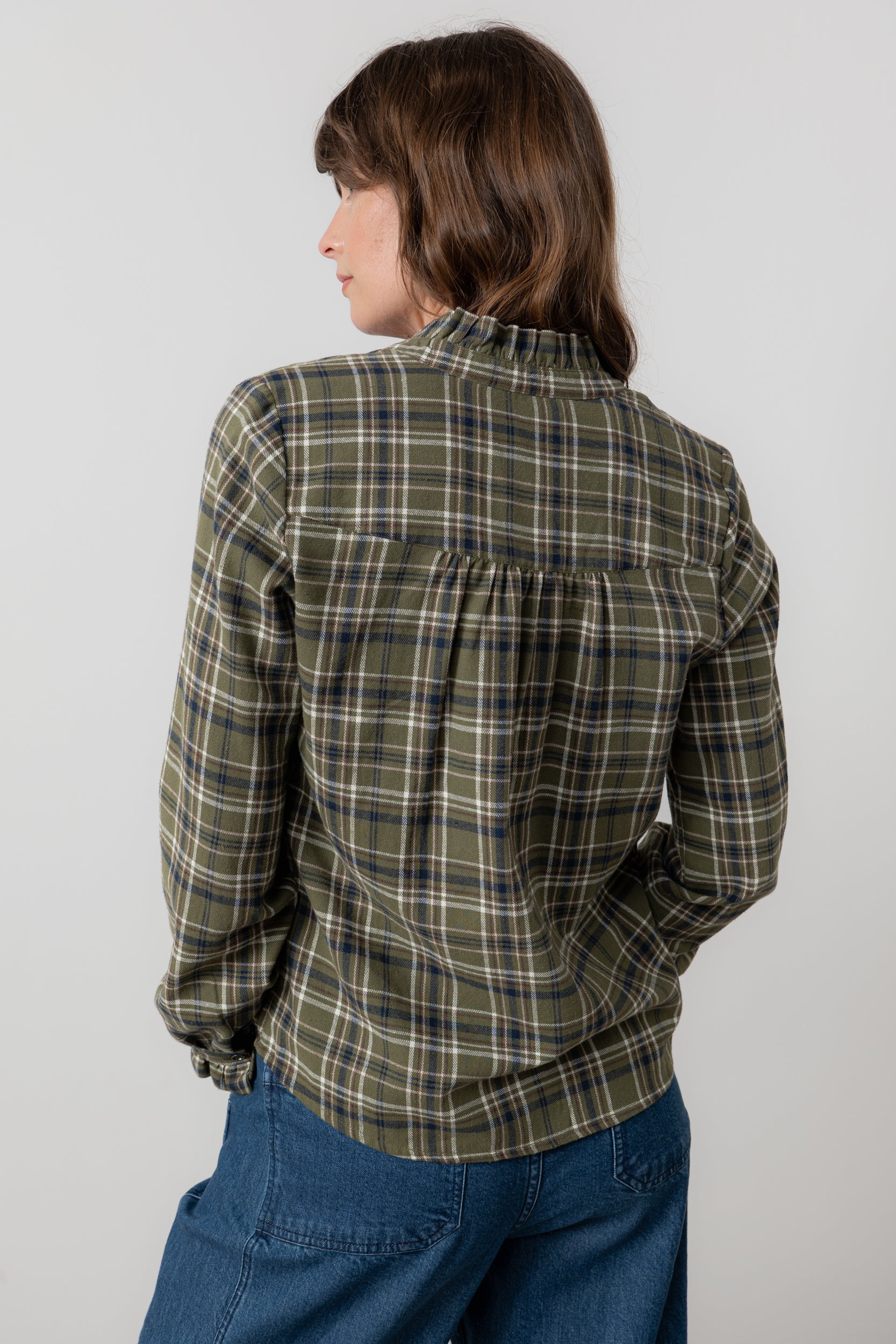 Lily & Me Sage Frill Check Shirt