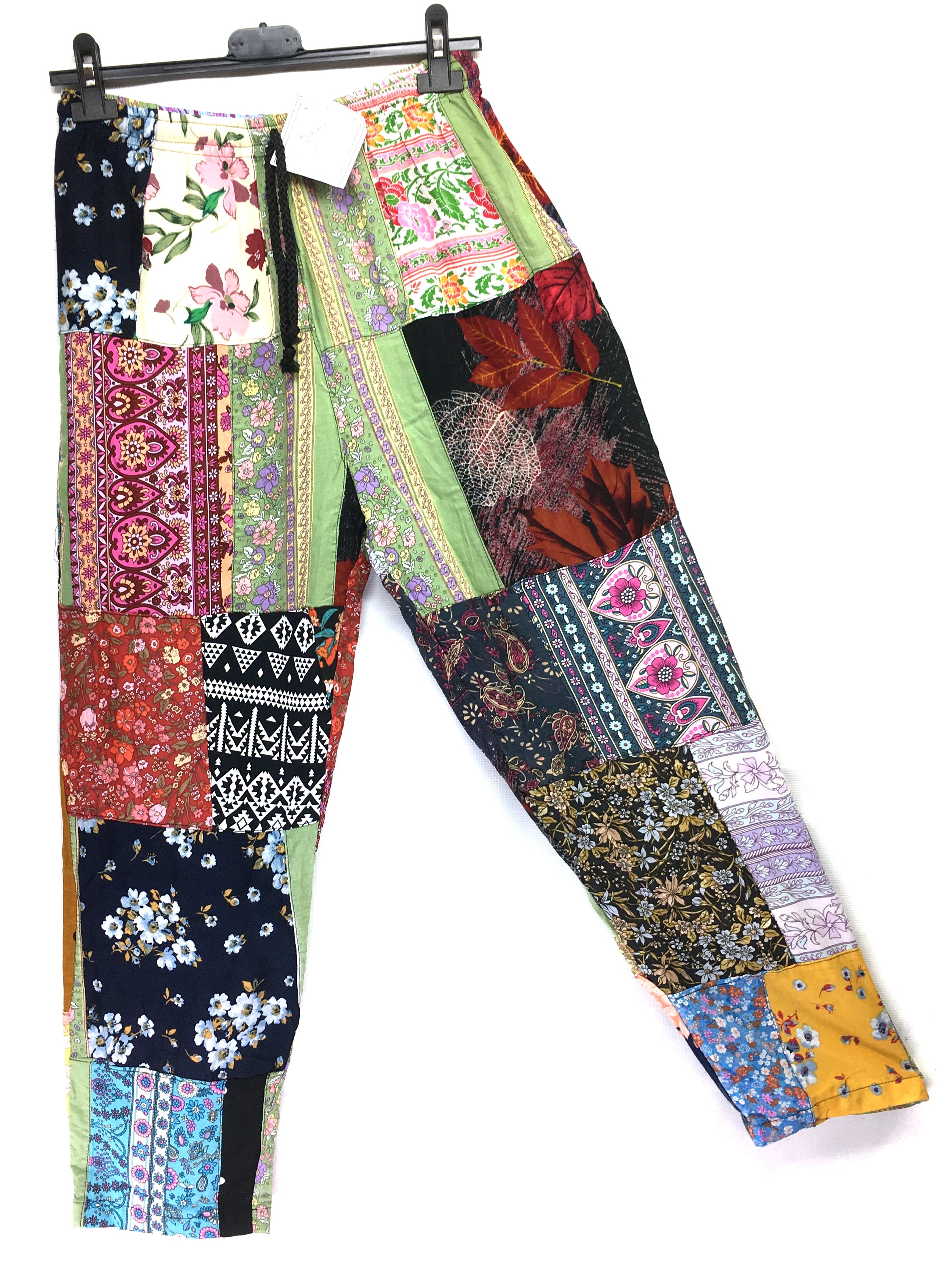 Gringo Fairtrade Indonesian Patchwork Trousers Multi ~ Small