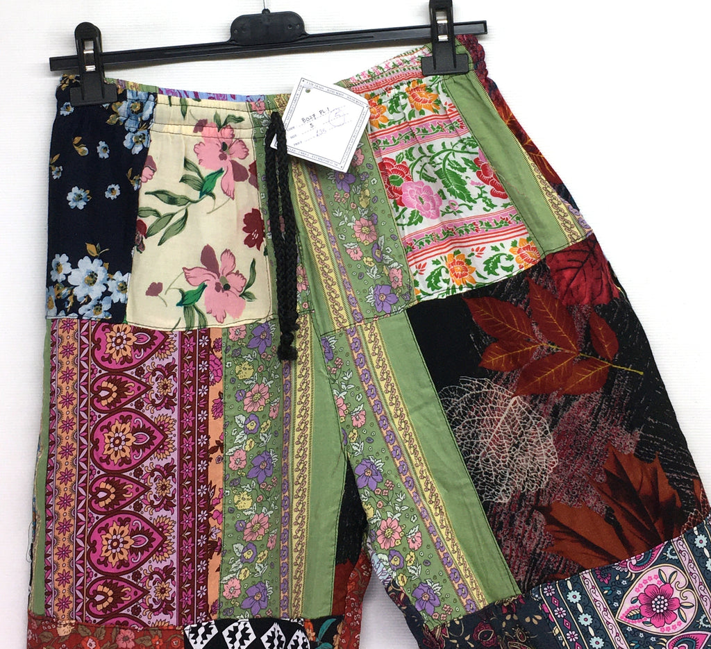 Gringo Fairtrade Indonesian Patchwork Trousers Multi ~ Small