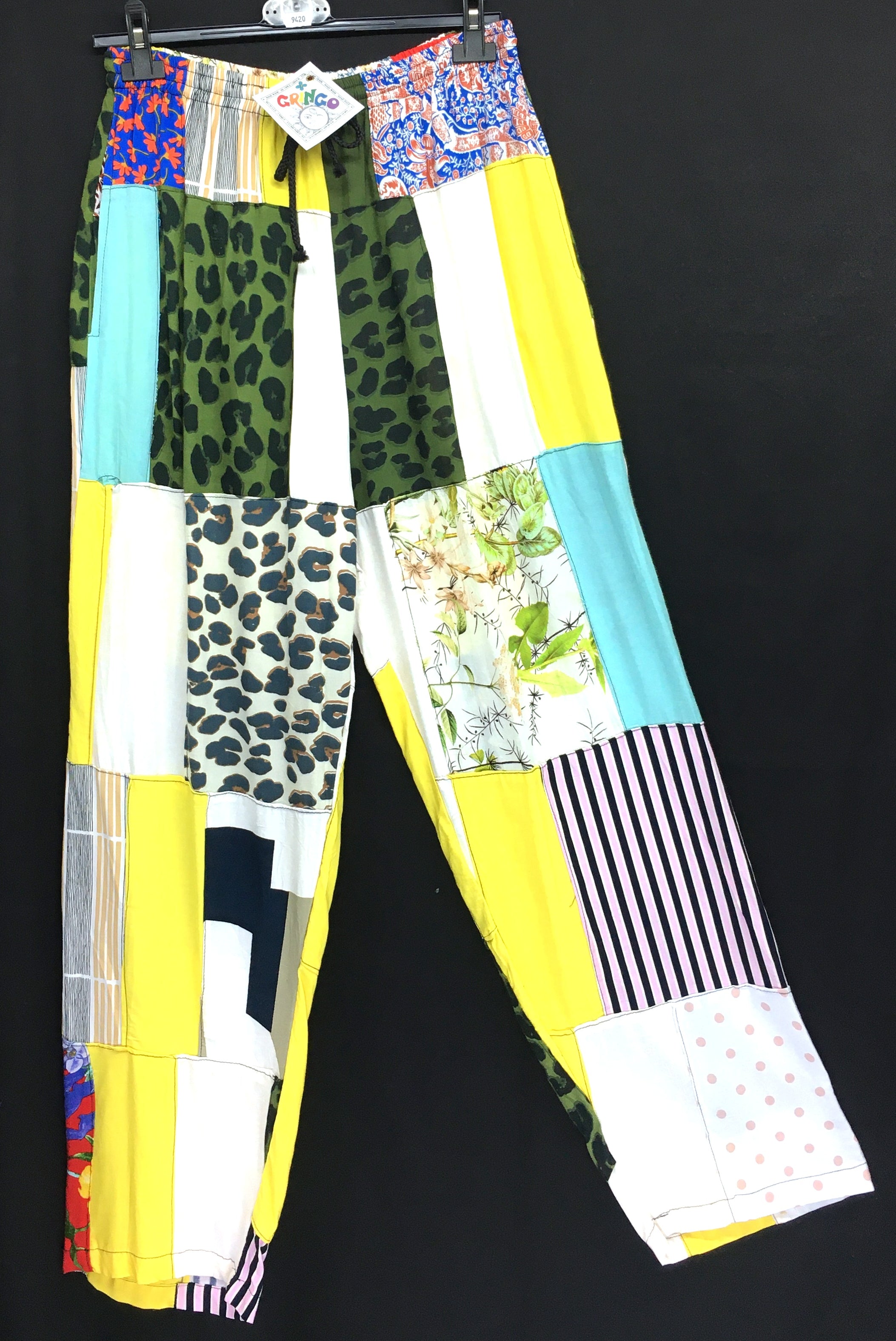 Gringo Fairtrade Indonesian Patchwork Trousers ~ XL