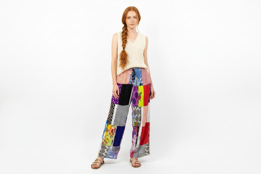 Gringo Fairtrade Indonesian Patchwork Trousers ~ XL