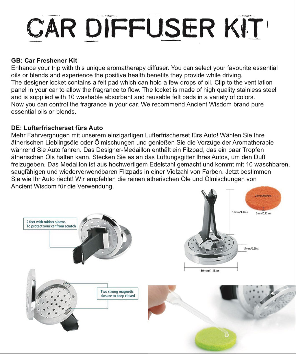 Yoga Chakra Car Diffuser Kit