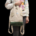 Nepalese Drawstring Daypack ~ Natural Hemp & Cotton