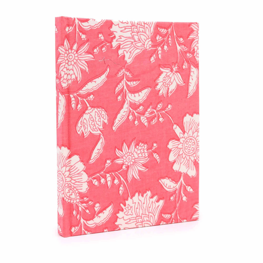 Handmade Notebook ~ Salmon Pink Floral