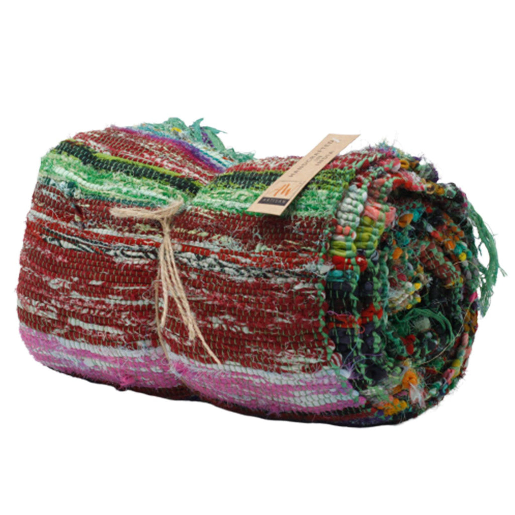 Ancient Wisdom Luxury Rag Rug ~ Green