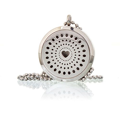 Heart Aromatherapy Diffuser Necklace ~ 30mm