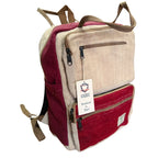 Boho Boxy Hemp Backpack ~ Teal Or Wine