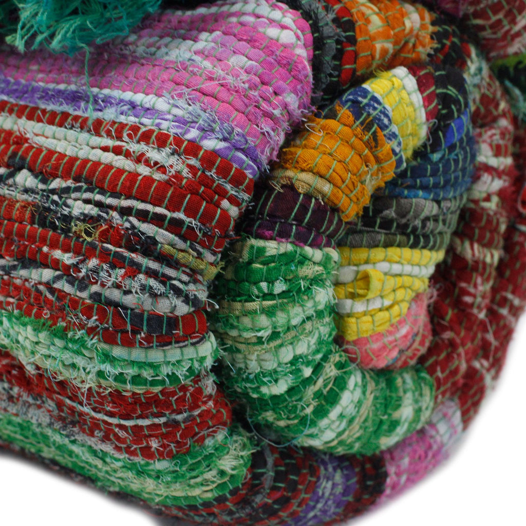 Ancient Wisdom Luxury Rag Rug ~ Green