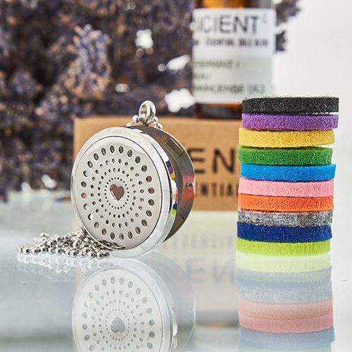 Heart Aromatherapy Diffuser Necklace ~ 30mm
