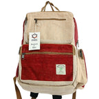 Boho Boxy Hemp Backpack ~ Teal Or Wine