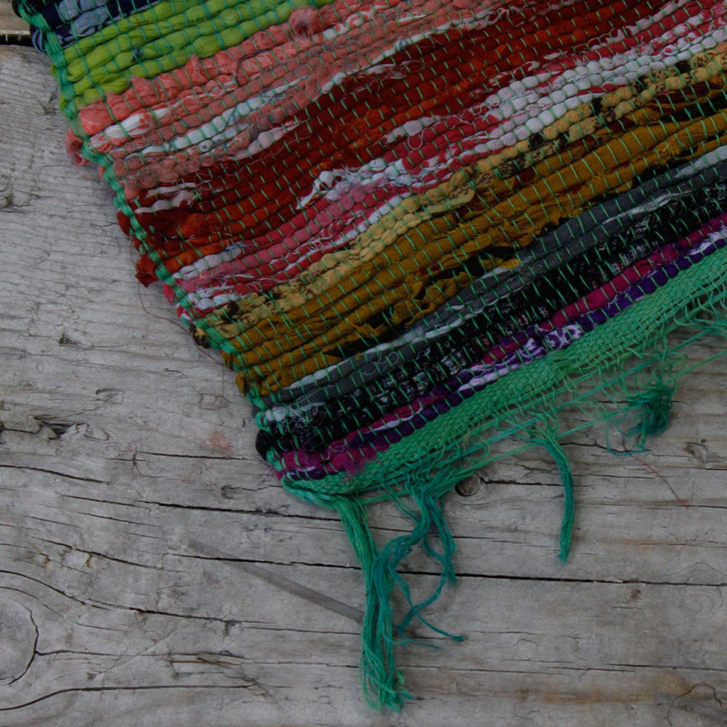 Ancient Wisdom Luxury Rag Rug ~ Green