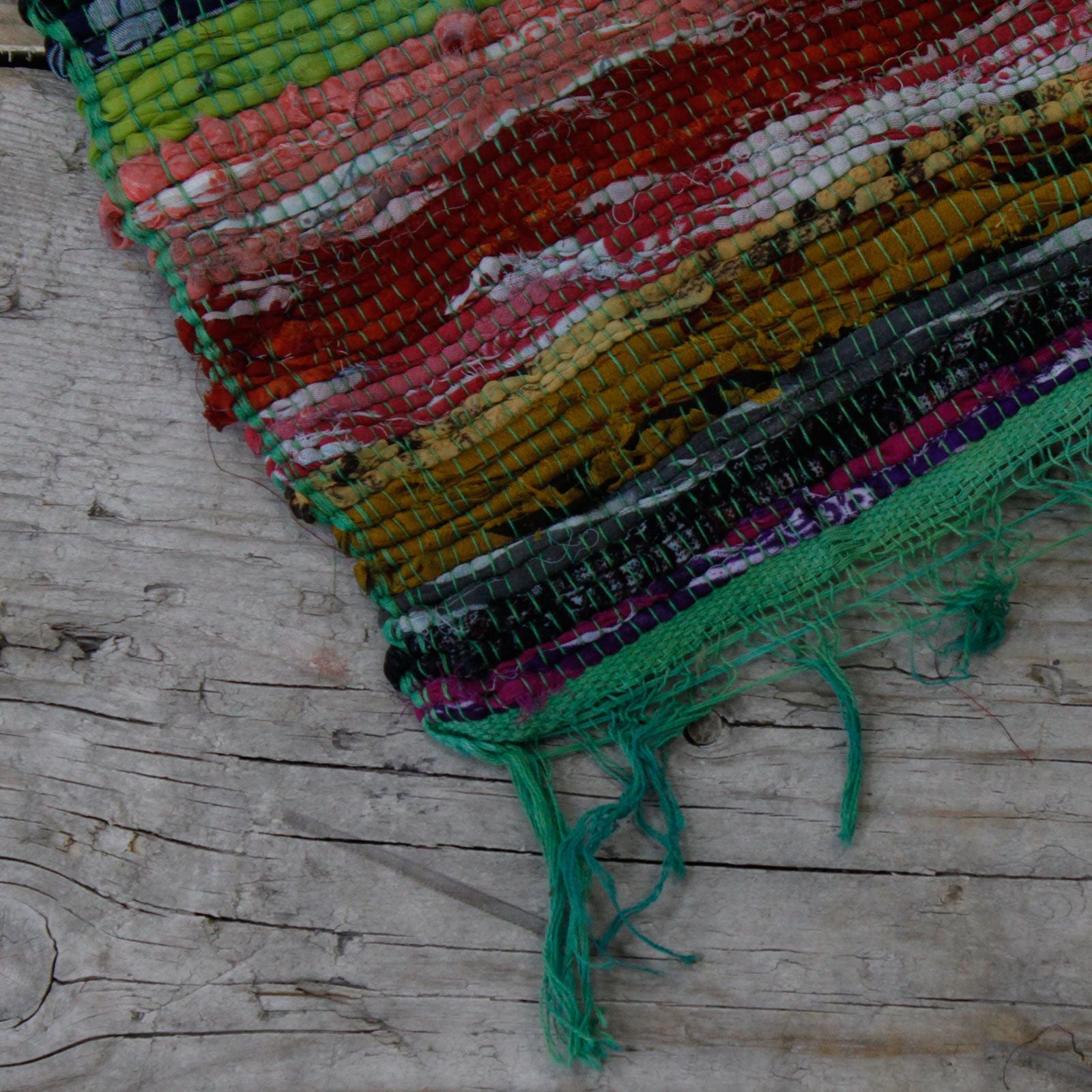 Ancient Wisdom Luxury Rag Rug ~ Green