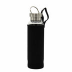 Rejuvenating Rose Quartz Crystal Infused Glass Water Bottle