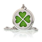 Four Leaf Clover Aromatherapy Necklace ~ 30mm
