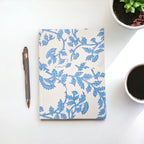 Handmade Notebook ~ White & Blue Floral