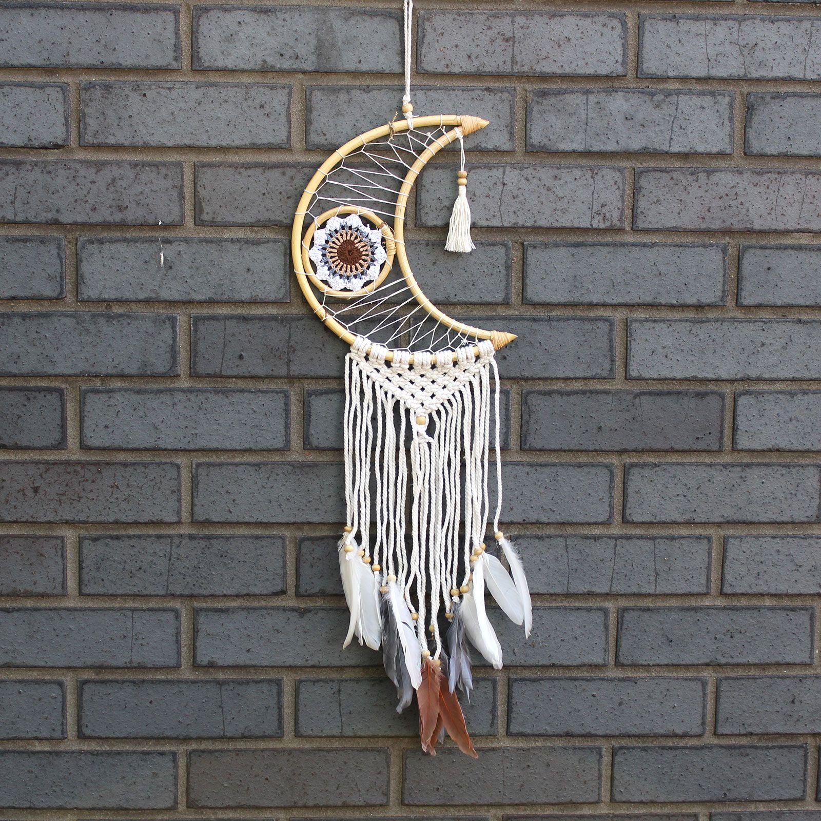 Macrame Moon Protection Dream Catcher