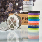 Four Leaf Clover Aromatherapy Necklace ~ 30mm