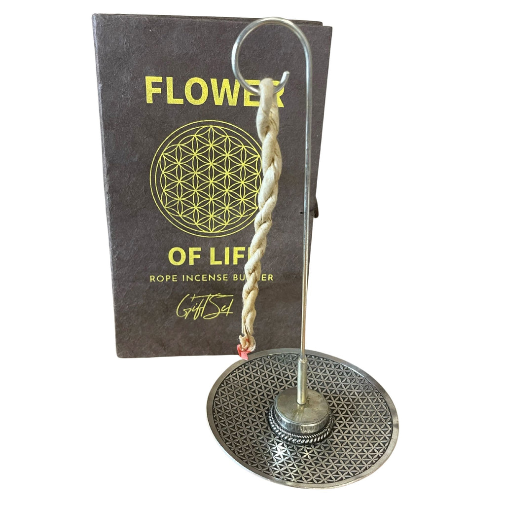 Flower of Life Rope Incense and Holder Set