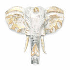 Large Gold & Whitewash Elephant Head
