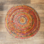 Ancient Wisdom Jute Rug ~ Round 90cms