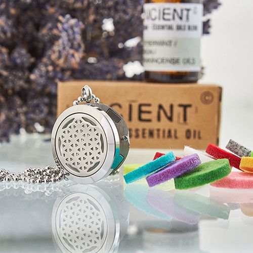 Flower of Life Aromatherapy Diffuser Necklace ~ 25mm