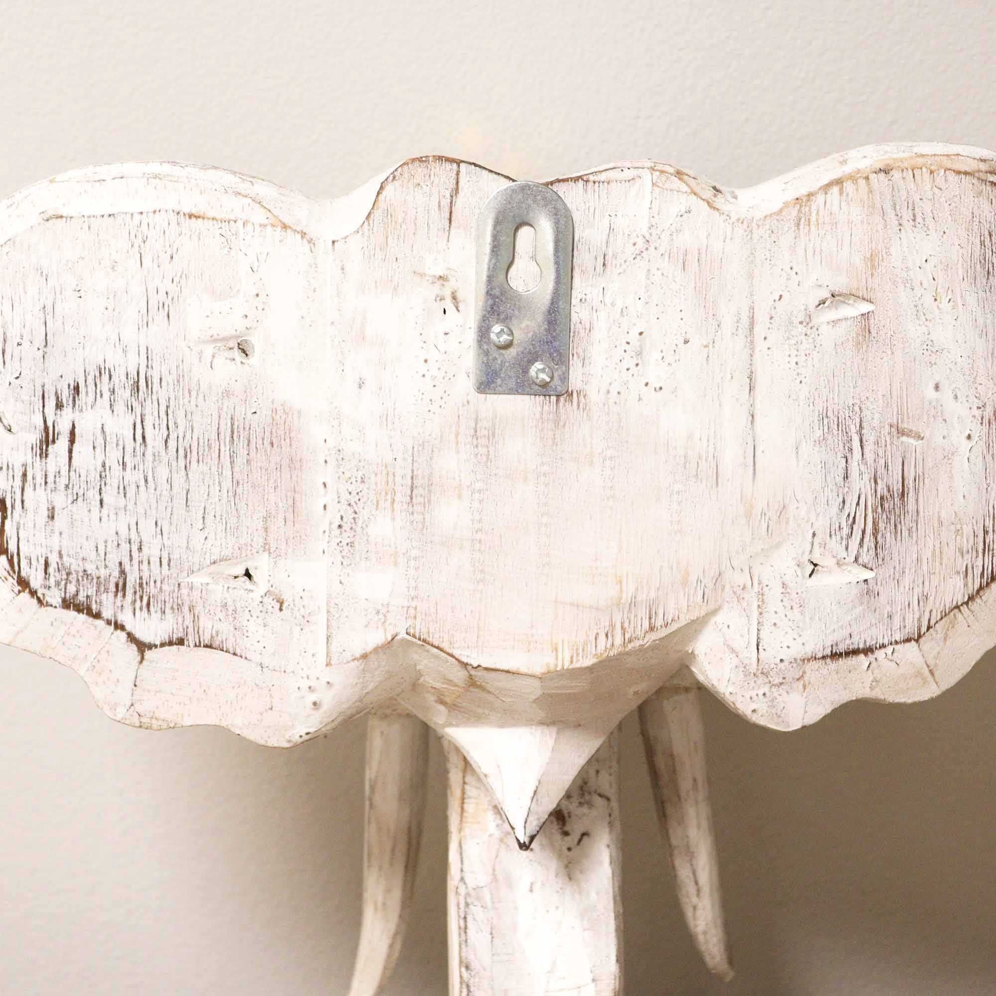 Large Gold & Whitewash Elephant Head