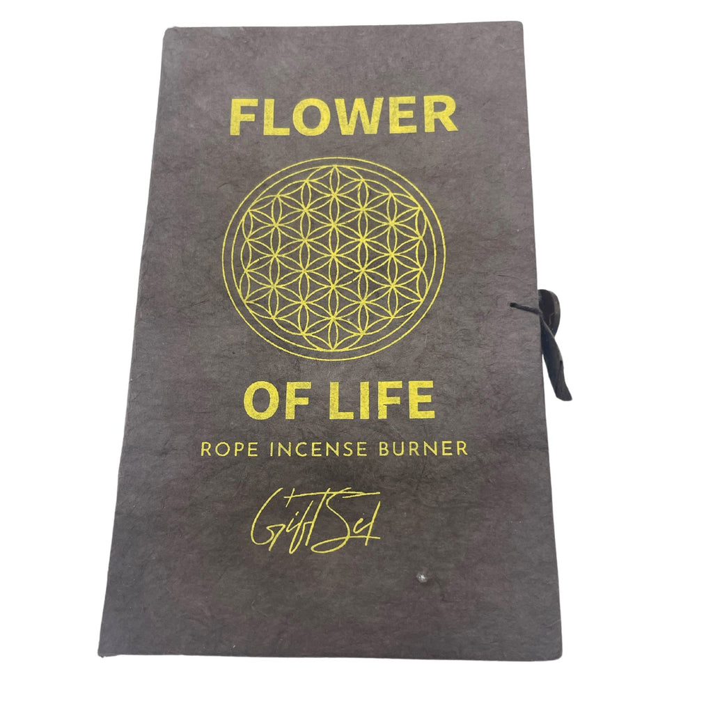 Flower of Life Rope Incense and Holder Set