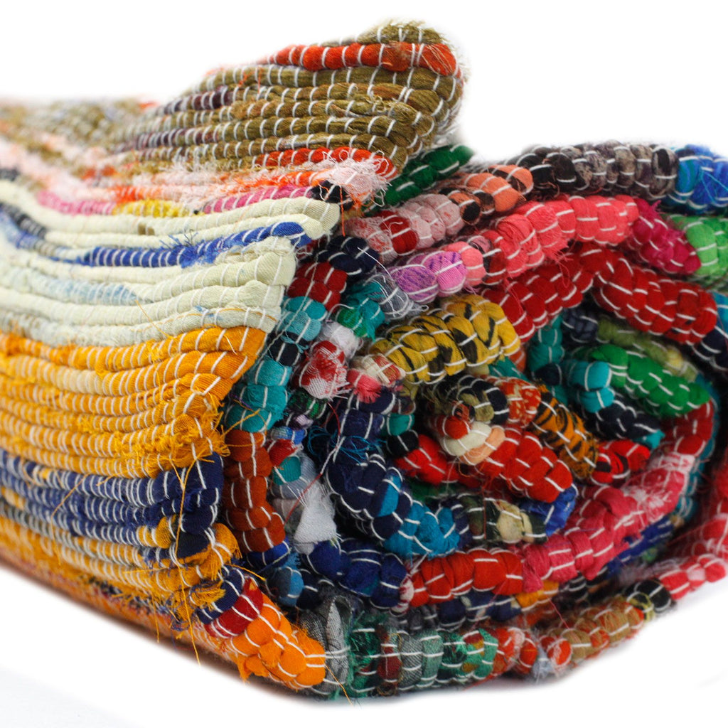 Ancient Wisdom Luxury Rag Rug ~ Natural