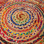 Ancient Wisdom Jute Rug ~ Round 90cms