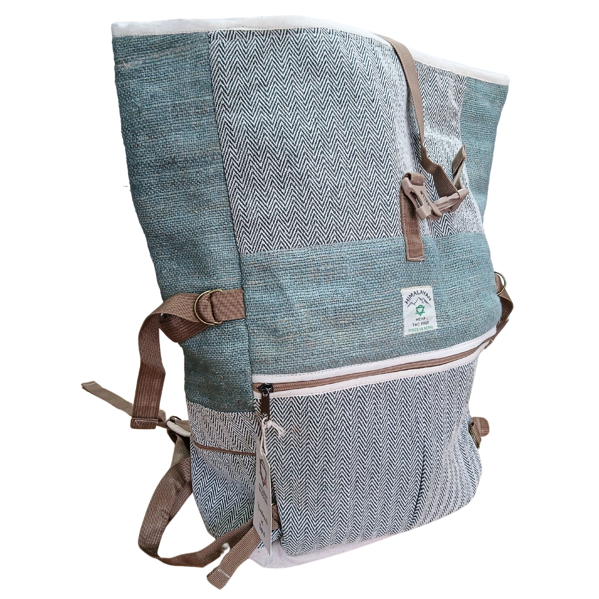 Rolling Hemp Trekkers Backpack ~ Sage or Sunset Orange
