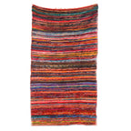 Ancient Wisdom Luxury Rag Rug ~ Orange